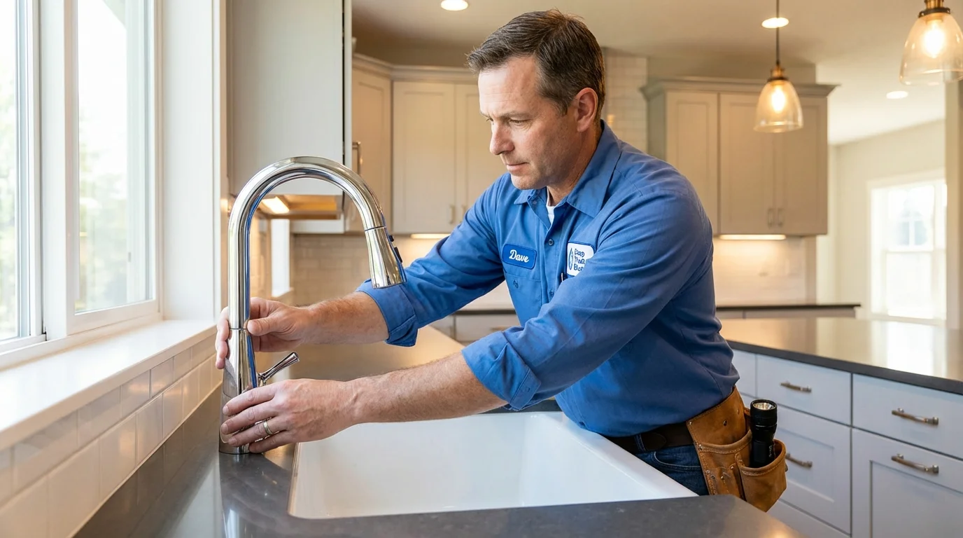 Kitchen faucet installation by Johns Plumbing LLC in Tallulah